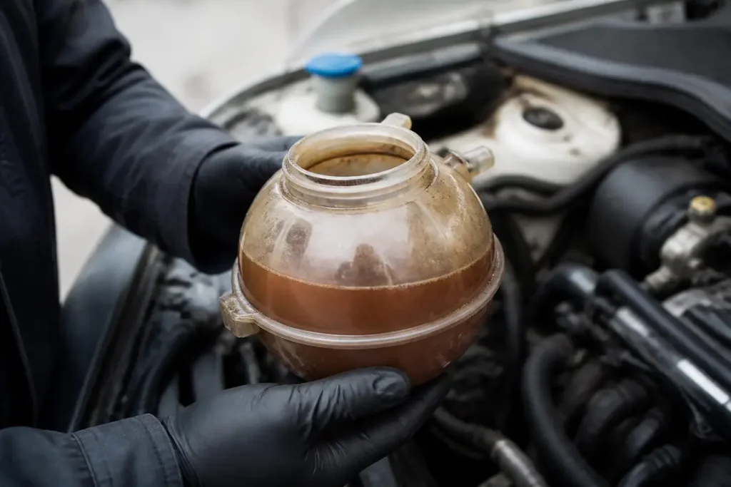 liquide-de-refroidissement-marron