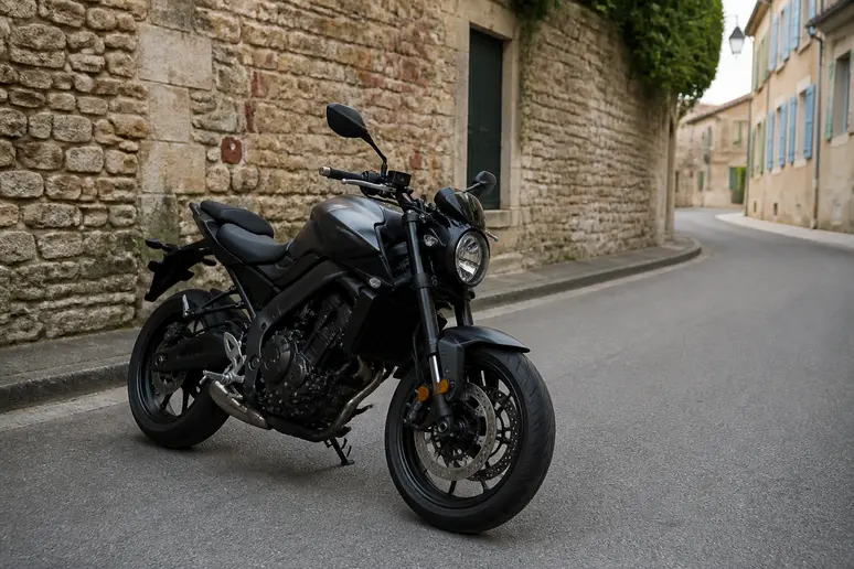 Moto stationnée sur le bord d'une route pour illustrer le choix selon le permis