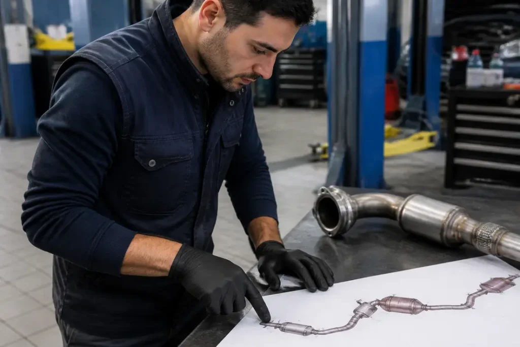 Comment décrypter le schéma d’une ligne d’échappement voiture ? Comment décrypter le schéma d'une ligne d'échappement voiture ?
