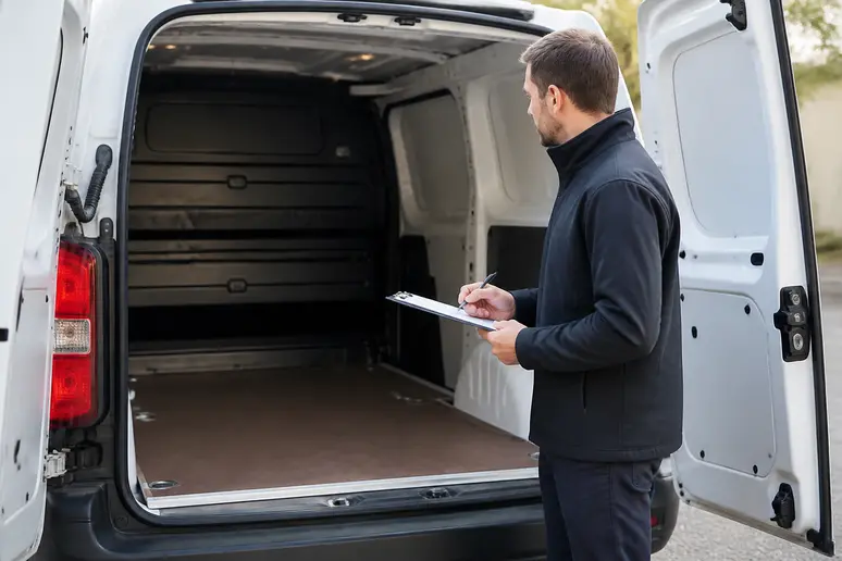 Intérieur du compartiment de chargement d'un utilitaire Toyota Proace montrant le volume utile disponible
