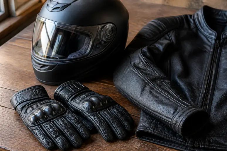 Casque de moto et gants de protection indispensables pour rouler en sécurité